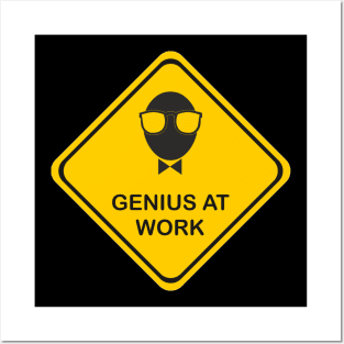 Genius at Work Funny Science Gift Posters and Art